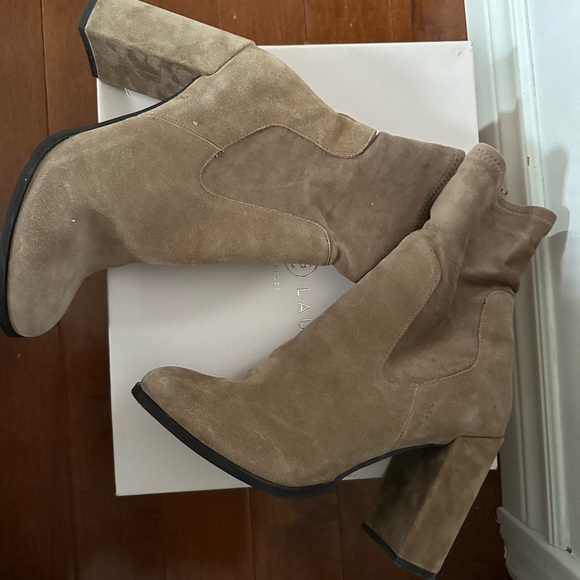 CHINESE LAUNDRY Charisma Mink Brown Suede Leather Mid-Calf Boots - Picture 5 of 8